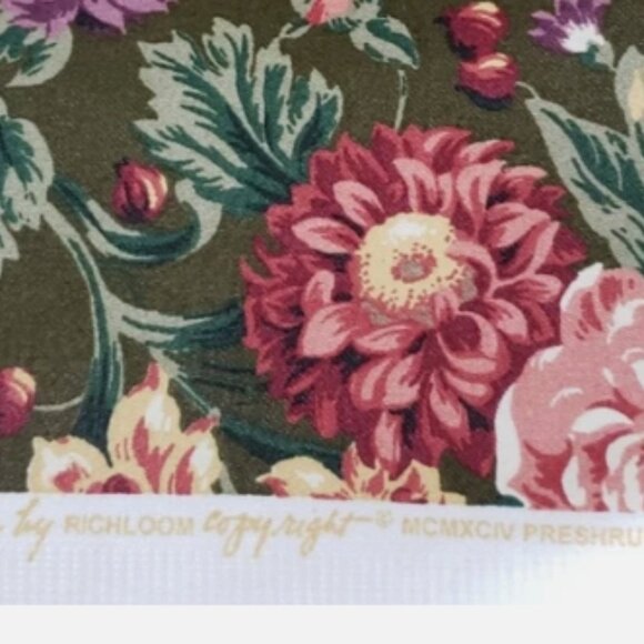 Scotchgard Screen Print Design by Richloom Floral Upholstery Fabric 6 Yds 54" - Picture 2 of 5